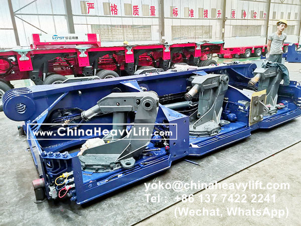 CHINA HEAVY LIFT manufacture wind blade adapter, blade lifter and Goldhofer THP/SL modular trailer to Vietnam, www.chinaheavylift.com