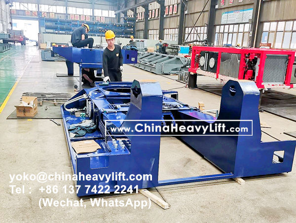 CHINA HEAVY LIFT manufacture wind blade adapter, blade lifter and Goldhofer THP/SL modular trailer to Vietnam, www.chinaheavylift.com