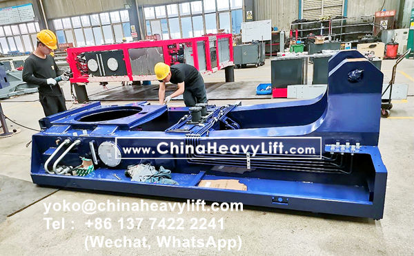 CHINA HEAVY LIFT manufacture wind blade adapter, blade lifter and Goldhofer THP/SL modular trailer to Vietnam, www.chinaheavylift.com