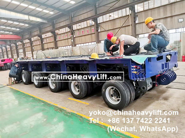 CHINA HEAVY LIFT manufacture wind blade adapter, blade lifter and Goldhofer THP/SL modular trailer to Vietnam, www.chinaheavylift.com