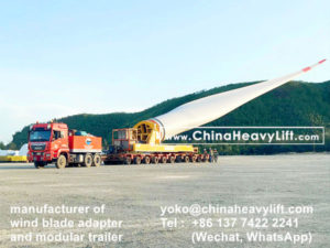 9 units Windmill Rotor Blade Adapter, Wind Blade Lifter and modular trailer to Vietnam wind power project