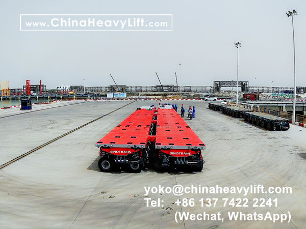 CHINA HEAVY LIFT manufacture 32 axle lines SPMT Self-propelled Modular Transporters and 2 PPU power pack unit for SinoTrans, www.chinaheavylift.com