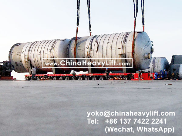 CHINA HEAVY LIFT manufacture 32 axle lines SPMT Self-propelled Modular Transporters and 2 PPU power pack unit for SinoTrans, www.chinaheavylift.com