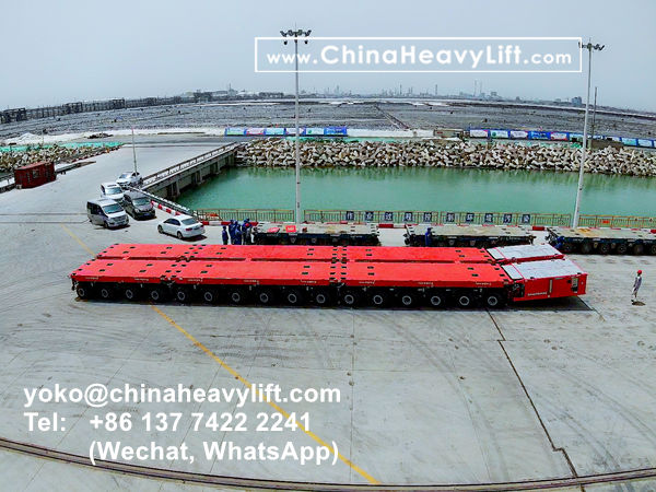 CHINA HEAVY LIFT manufacture 32 axle lines SPMT Self-propelled Modular Transporters and 2 PPU power pack unit for SinoTrans, www.chinaheavylift.com