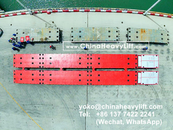 CHINA HEAVY LIFT manufacture 32 axle lines SPMT Self-propelled Modular Transporters and 2 PPU power pack unit for SinoTrans, www.chinaheavylift.com