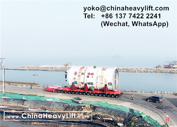 CHINA HEAVY LIFT manufacture 32 axle lines SPMT Self-propelled Modular Transporters and 2 PPU power pack unit for SinoTrans, www.chinaheavylift.com