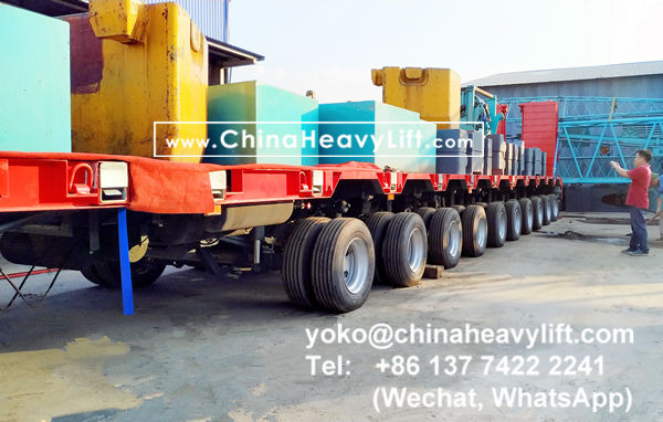 CHINA HEAVY LIFT manufacture 10 axle extendable hydraulic suspension lowbed trailer for wind power transportation project in Vietnam, hydraulic steering, hydraulic gooseneck, telescopic to 32m length 1, www.chinaheavylift.com