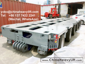 10 axle line Chinaheavylift Modular Trailer multi axle compatible Goldhofer THP/SL heavy duty module and Goldhofer SPMT for Middle East