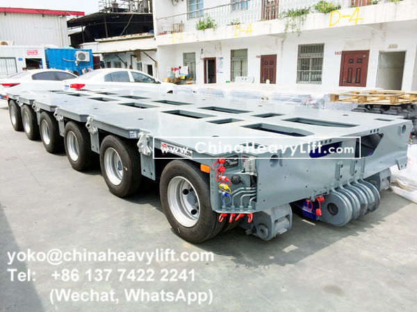 CHINA HEAVY LIFT manufacture 10 axle line Modular Trailer multi axle compatible Goldhofer THP/SL heavy duty module and Goldhofer SPMT for Middle East, www.chinaheavylift.com