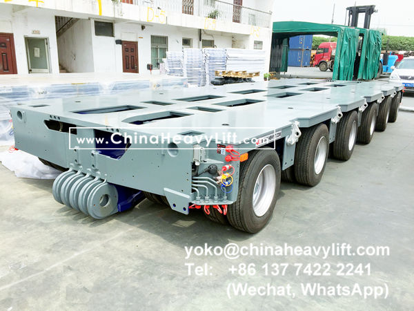CHINA HEAVY LIFT manufacture 10 axle line Modular Trailer multi axle compatible Goldhofer THP/SL heavy duty module and Goldhofer SPMT for Middle East, www.chinaheavylift.com