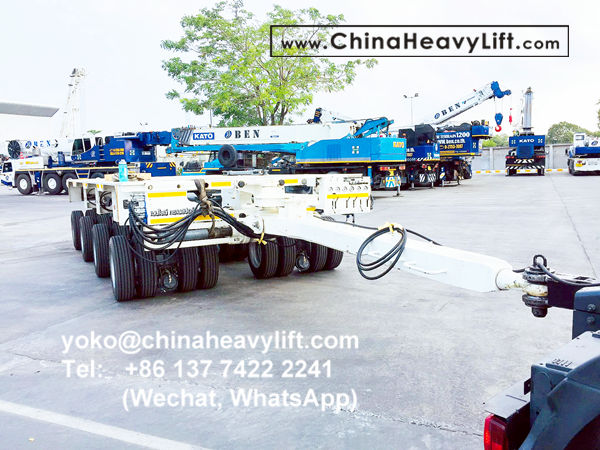 CHINA HEAVY LIFT manufacture 10 axle lines Modular Trailers multi axle and hydraulic Gooseneck for Thailand, www.chinaheavylift.com