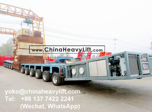 CHINAHEAVYLIFT manufacture 12 axle lines compatible Goldhofer Modular Trailer multi axles and SPMT Self Propelled Modular Transporter and 150 ton DropDeck, www.chinaheavylift.com