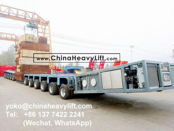 CHINAHEAVYLIFT manufacture 12 axle lines compatible Goldhofer Modular Trailer multi axles and SPMT Self Propelled Modular Transporter and 150 ton DropDeck, www.chinaheavylift.com