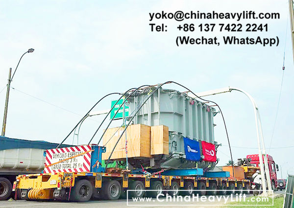 CHINA HEAVY LIFT manufacture 12 axle lines Hydraulic modular trailer and gooseneck compatible Goldhofer THP/SL, after sale service in Paraguay, www.chinaheavylift.com