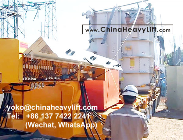 CHINA HEAVY LIFT manufacture 12 axle lines Hydraulic modular trailer and gooseneck compatible Goldhofer THP/SL, after sale service in Paraguay, www.chinaheavylift.com