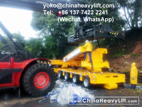 CHINA HEAVY LIFT manufacture 12 axle lines Hydraulic modular trailer and gooseneck compatible Goldhofer THP/SL, after sale service in Paraguay, www.chinaheavylift.com