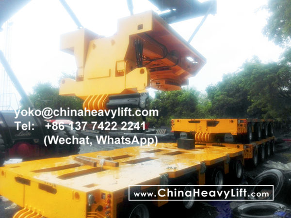 CHINA HEAVY LIFT manufacture 12 axle lines Hydraulic modular trailer and gooseneck compatible Goldhofer THP/SL, after sale service in Paraguay, www.chinaheavylift.com