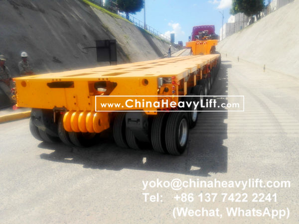 CHINA HEAVY LIFT manufacture 12 axle lines Hydraulic modular trailer and gooseneck compatible Goldhofer THP/SL, after sale service in Paraguay, www.chinaheavylift.com
