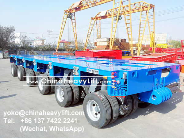 CHINA HEAVY LIFT manufacture 12 axle modular trailer multi axle compatible Goldhofer THP/SL to Malaysia, www.chinaheavylift.com