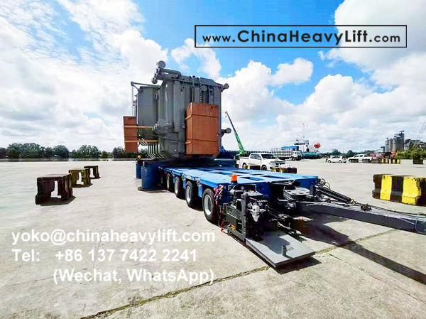 CHINA HEAVY LIFT manufacture 12 axle modular trailer multi axle compatible Goldhofer THP/SL to Malaysia, www.chinaheavylift.com