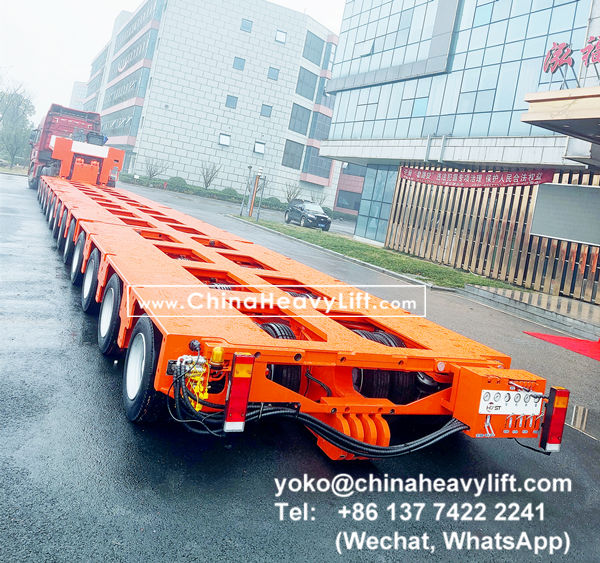 CHINAHEAVYLIFT manufacture 13 axle lines Modular Trailers and units Gooseneck, www.chinaheavylift.com