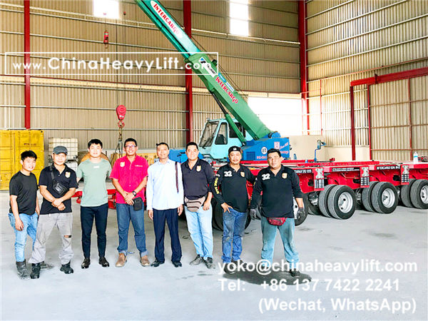 CHINA HEAVY LIFT manufacture 14 axle lines Modular Trailer and TurnTable, Long-load Swivel Bolster to Malaysia compatible Goldhofer THP/SL hydraulic multi axle, www.chinaheavylift.com