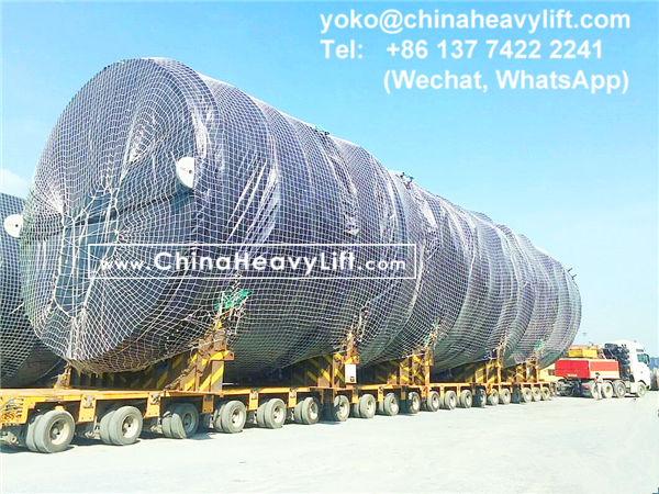 CHINA HEAVY LIFT manufacture 20 axle line Modular Trailer multi axles and Gooseneck compatible Goldhofer THP/SL and Goldhofer SPMT, customer come to inspect loading in factory, and after sale service in Haiphong Vietnam, www.chinaheavylift.com