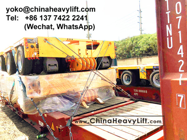 CHINA HEAVY LIFT manufacture 20 axle line Modular Trailer multi axles and Gooseneck compatible Goldhofer THP/SL and Goldhofer SPMT, customer come to inspect loading in factory, and after sale service in Haiphong Vietnam, www.chinaheavylift.com