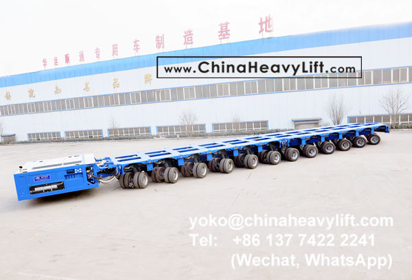 CHINA HEAVY LIFT manufacture 32 axle lines SPMT Self propelled modular trailer for Wind Tower in Vietnam, www.chinaheavylift.com