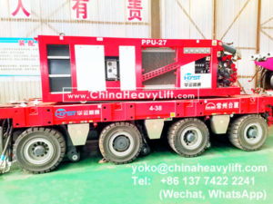 compatible Scheuerle SPMT, Chinaheavylift 40 axle line SPMT Self-propelled Modular Transporters and PPU power pack unit deliver from factory