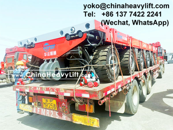 CHINAHEAVYLIFT manufacture 40 axle line Scheuerle SPMT Self-propelled Modular Transporters and PPU power pack unit, www.chinaheavylift.com