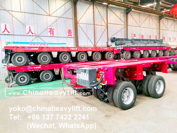 CHINAHEAVYLIFT manufacture 40 axle line Scheuerle SPMT Self-propelled Modular Transporters and PPU power pack unit, www.chinaheavylift.com