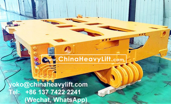 CHINA HEAVY LIFT manufacture 40 axle line modular trailer and Gooseneck compatible Goldhofer THP/SL heavy duty modules to Manila Philippines, www.chinaheavylift.com