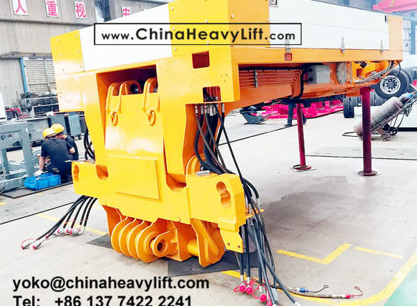 CHINA HEAVY LIFT manufacture 40 axle line modular trailer and Gooseneck compatible Goldhofer THP/SL heavy duty modules to Manila Philippines, www.chinaheavylift.com