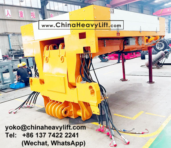 CHINA HEAVY LIFT manufacture 40 axle line modular trailer and Gooseneck compatible Goldhofer THP/SL heavy duty modules to Manila Philippines, www.chinaheavylift.com