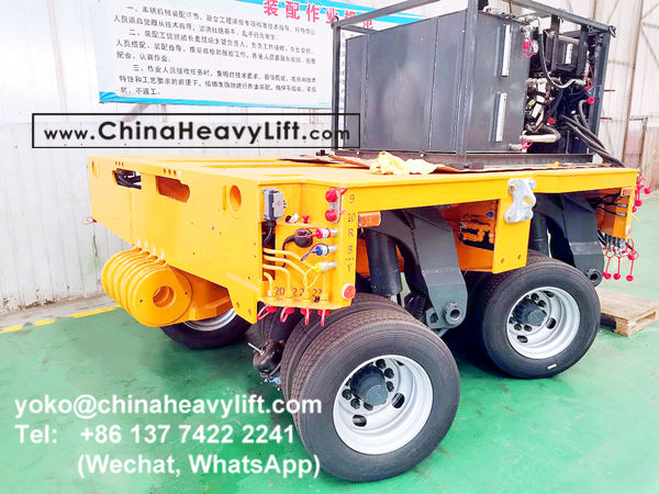 CHINA HEAVY LIFT manufacture 40 axle line modular trailer and Gooseneck compatible Goldhofer THP/SL heavy duty modules to Manila Philippines, www.chinaheavylift.com