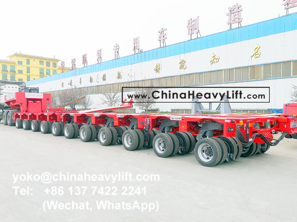 CHINAHEAVYLIFT manufacture 40 axle lines Mdoular Trailers and Gooseneck with min height 690mm lowest in market, www.chinaheavylift.com