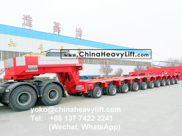 CHINAHEAVYLIFT manufacture 40 axle lines Mdoular Trailers and Gooseneck with min height 690mm lowest in market, www.chinaheavylift.com