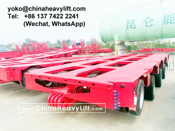 CHINAHEAVYLIFT manufacture 40 axle lines Mdoular Trailers and Gooseneck with min height 690mm lowest in market, www.chinaheavylift.com