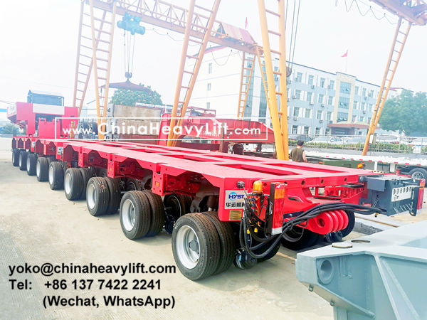 CHINAHEAVYLIFT manufacture 40 axle lines Mdoular Trailers and Gooseneck with min height 690mm lowest in market, www.chinaheavylift.com