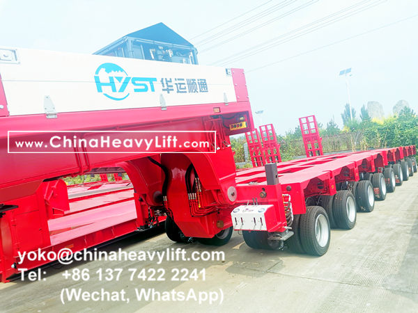 CHINAHEAVYLIFT manufacture 40 axle lines Mdoular Trailers and Gooseneck with min height 690mm lowest in market, www.chinaheavylift.com