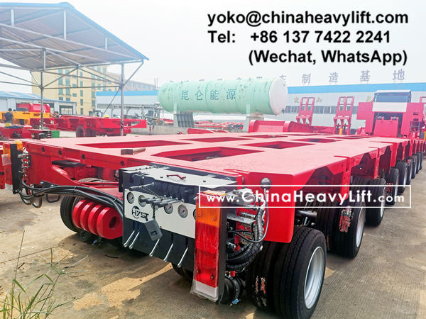 CHINAHEAVYLIFT manufacture 40 axle lines Mdoular Trailers and Gooseneck with min height 690mm lowest in market, www.chinaheavylift.com