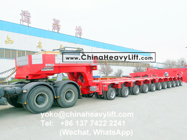 CHINAHEAVYLIFT manufacture 40 axle lines Mdoular Trailers and Gooseneck with min height 690mm lowest in market, www.chinaheavylift.com