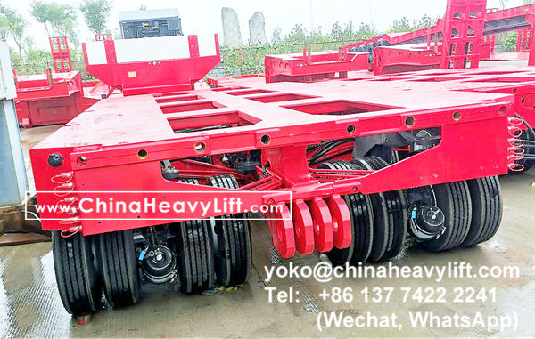 CHINA HEAVY LIFT manufacture 40 axle lines heavy duty modular trailers hydraulic multi axles and Spacer, www.chinaheavylift.com