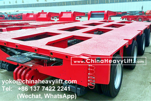 CHINA HEAVY LIFT manufacture 40 axle lines heavy duty modular trailers hydraulic multi axles and Spacer, www.chinaheavylift.com