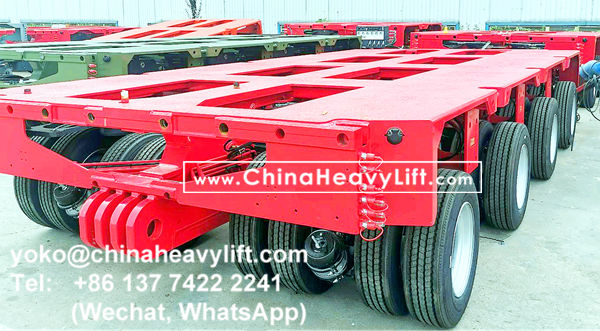 CHINA HEAVY LIFT manufacture 40 axle lines heavy duty modular trailers hydraulic multi axles and Spacer, www.chinaheavylift.com