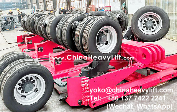 CHINA HEAVY LIFT manufacture 40 axle lines heavy duty modular trailers hydraulic multi axles and Spacer, www.chinaheavylift.com