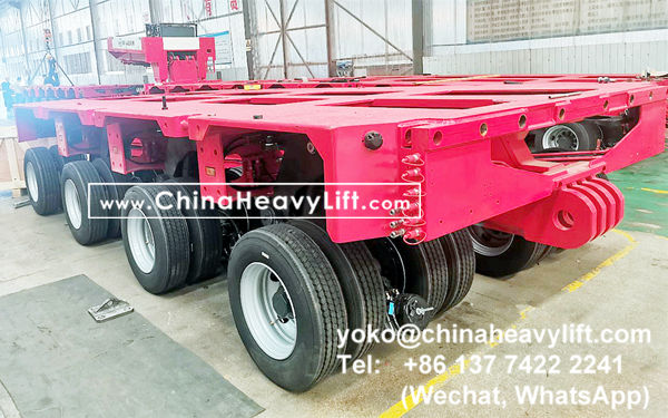 CHINA HEAVY LIFT manufacture 40 axle lines heavy duty modular trailers hydraulic multi axles and Spacer, www.chinaheavylift.com