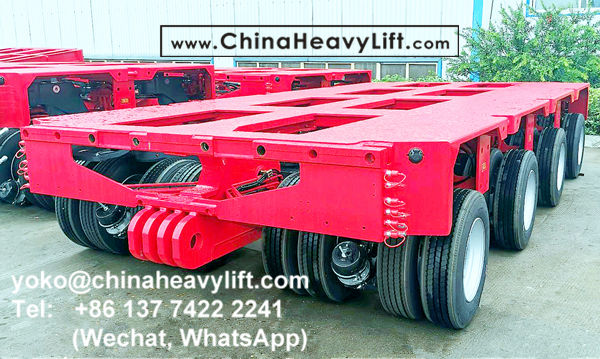 CHINA HEAVY LIFT manufacture 40 axle lines heavy duty modular trailers hydraulic multi axles and Spacer, www.chinaheavylift.com