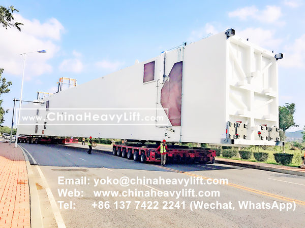 CHINA HEAVY LIFT manufacture 400 ton TurnTable Long-load Swivel Bolster for side by side Modular Trailers multi axle compatible Goldhofer THP/SL, www.chinaheavylift.com